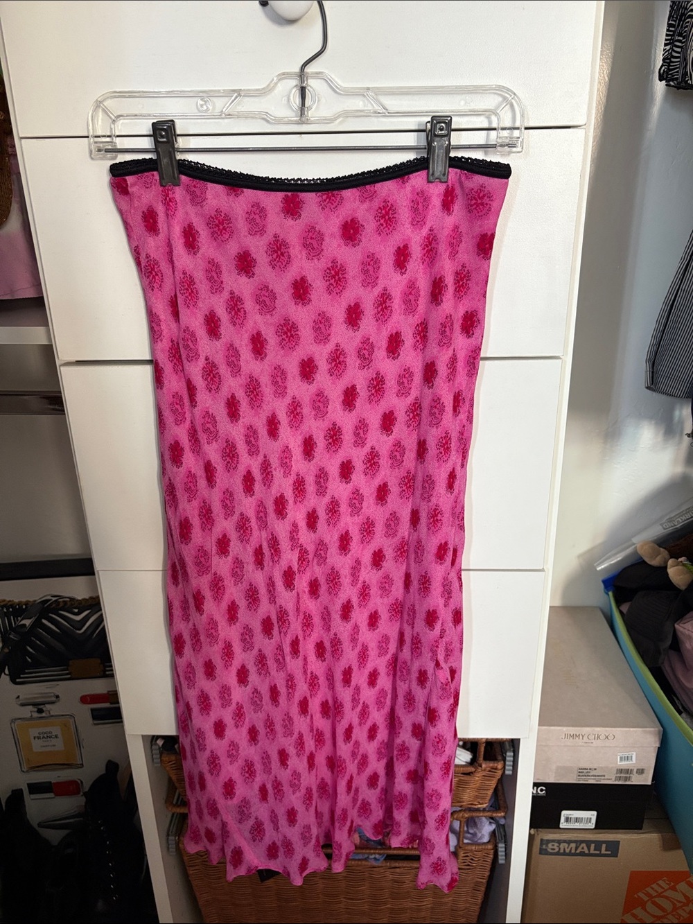 Newport News Pink Floral Maxi Skirt